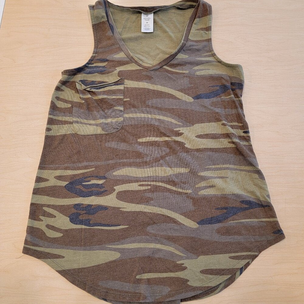 Everyday Pocket Tank Camouflage Women's Medium